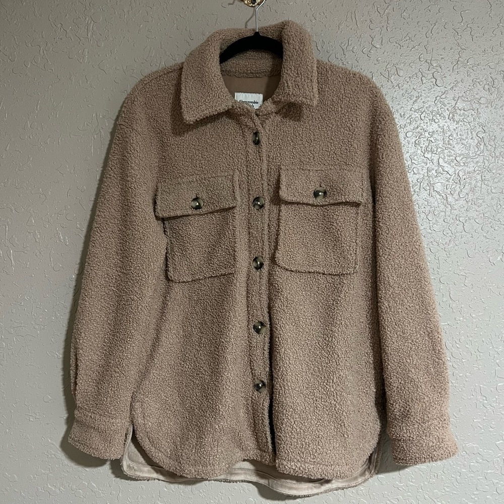 Abercrombie Oversized Teddy Shirt Jacket Size Medium